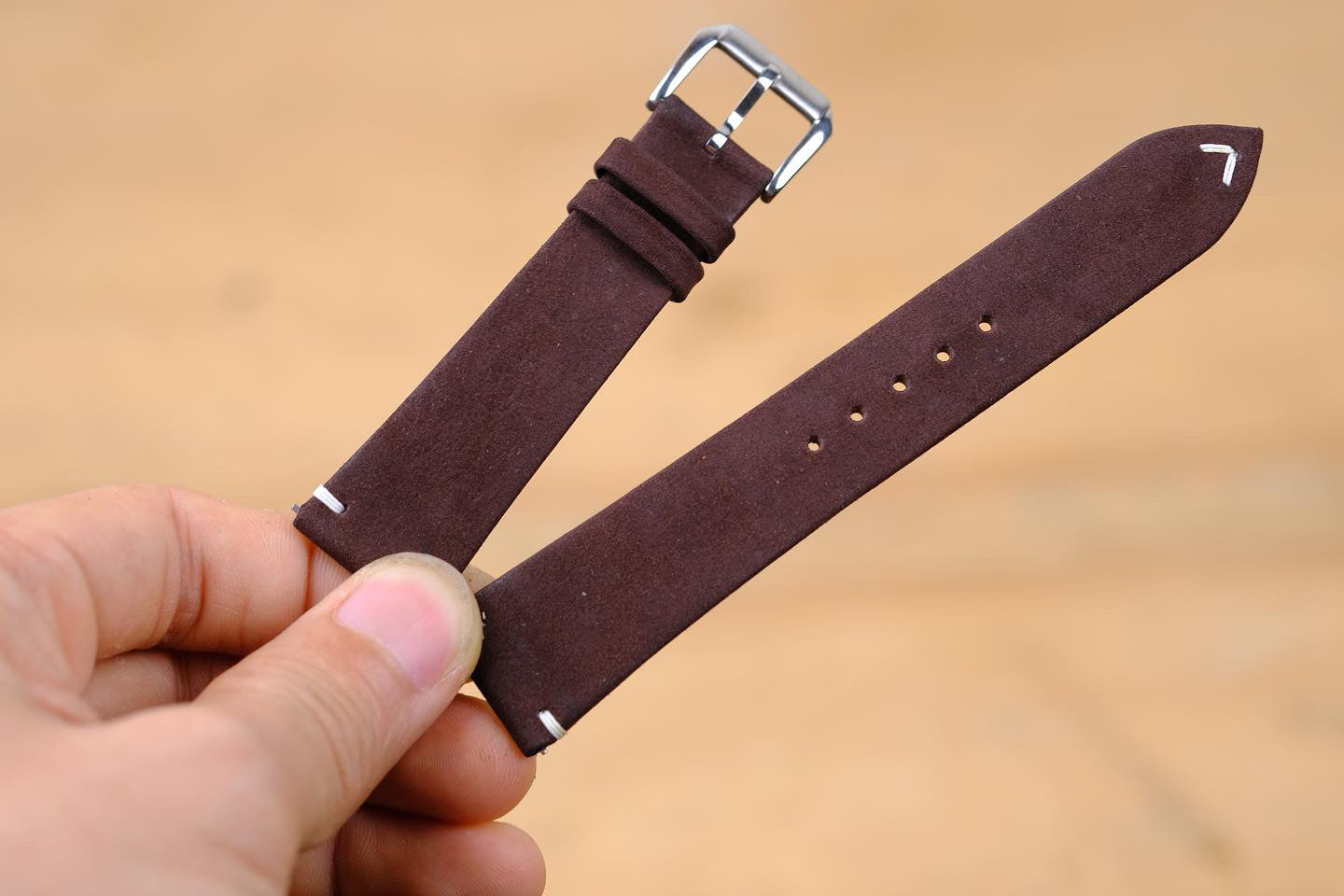 Dark Brown Nubuck Watch Straps