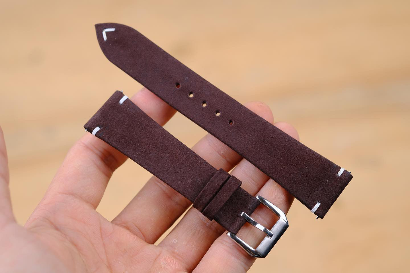 Dark Brown Nubuck Watch Straps