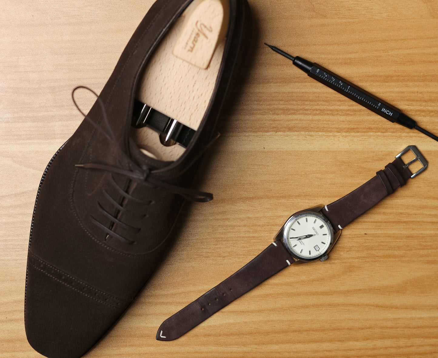 Dark Brown Nubuck Watch Straps